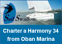 Charter a new 34ft yacht from Oban